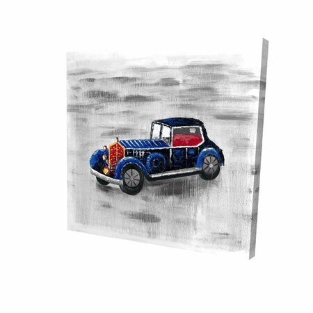 FONDO 16 x 16 in. Vintage Blue Toy Car-Print on Canvas FO3333372